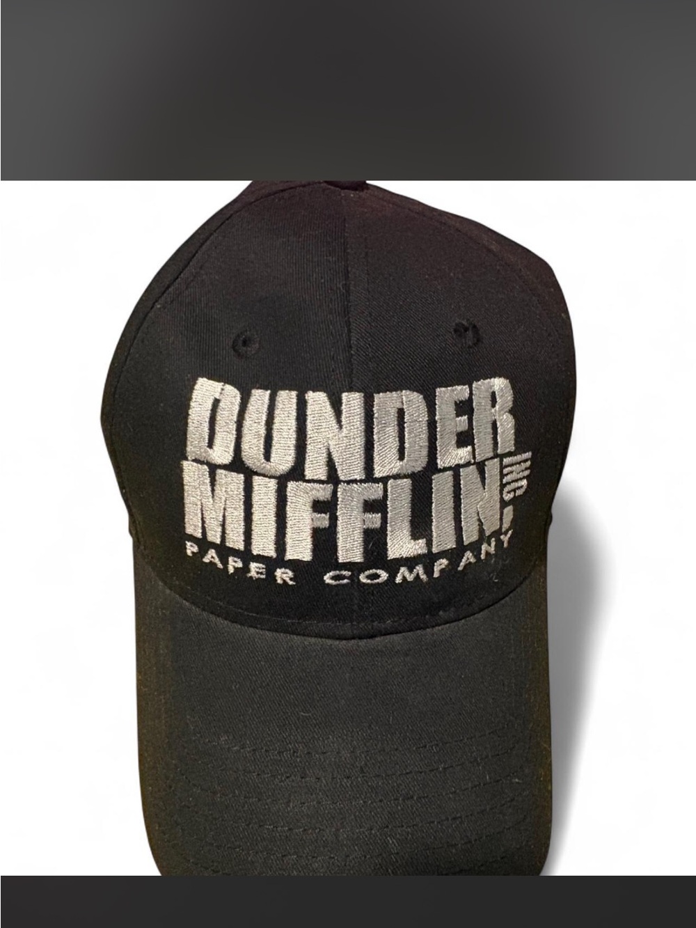 The Office Dunder Mifflin Embroidered Black Baseball Cap